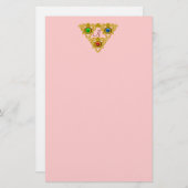 MAGIC ELFIC TALISMAN /GOLD TRIANGLE Pink Briefpapier (Vorne/Hinten)