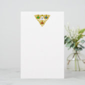 MAGIC ELFIC TALISMAN /GOLD TRIANGLE White Briefpapier (Stehend Vorderseite)