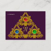 MAGIC ELFIC TALISMAN MONOGRAM, lila Visitenkarte (Rückseite)