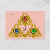 MAGIC ELFIC TALISMAN MONOGRAM, rosa Visitenkarte (Rückseite)