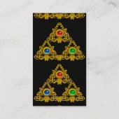 MAGIC ELFIC TALISMAN MONOGRAM, schwarz Visitenkarte (Rückseite)