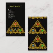 MAGIC ELFIC TALISMAN MONOGRAM, schwarz Visitenkarte (Vorne/Hinten)