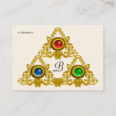 MAGIC ELFIC TALISMAN MONOGRAM, weiß Visitenkarte (Rückseite)