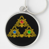 MAGIC ELFIC TALISMAN, SCHWARZE GOLD TRIANGLE, GEMS SCHLÜSSELANHÄNGER (Vorne)