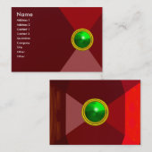 MAGIC EMERALD , leuchtend rosa grün Visitenkarte (Vorne/Hinten)