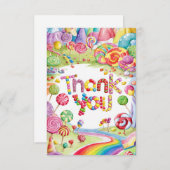 Magic Enchanted Candyland Dankeschön Karte (Vorne/Hinten)