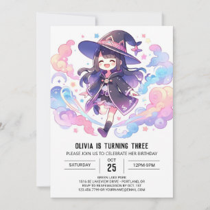 Magic Enchantress Wizard Geburtstag Einladung