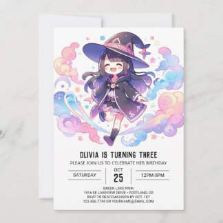 Magic Enchantress Wizard Geburtstag Einladung
