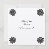 MAGIC EVENT Bändchen weißer gelber Champagner Einladung (Rückseite)