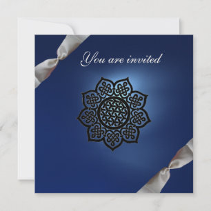 MAGIC EVENT Bändchenblauer Champagner Einladung