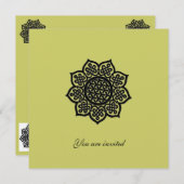 MAGIC EVENT, CELTIC KNOT BLUME Black Gold Einladung (Vorne/Hinten)