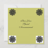 MAGIC EVENT, CELTIC KNOT BLUME Black Gold Einladung (Rückseite)