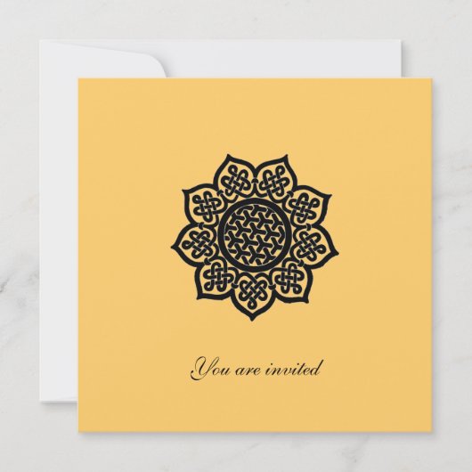 MAGIC EVENT Metallisches Goldpapier Einladung (Vorderseite)