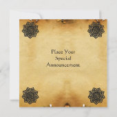 MAGIC EVENT Metallisches Goldpapier Einladung (Rückseite)