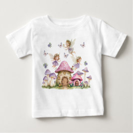 Magic Fairies Pink Mushrooms Baby T-shirt
