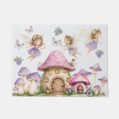 Magic Fairies Pink Mushrooms Fußmatte (Vorderseite)
