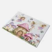 Magic Fairies Pink Mushrooms Fußmatte (Schrägansicht)