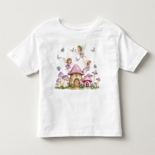 Magic Fairies Pink Mushrooms Kleinkind T-shirt (Vorderseite)