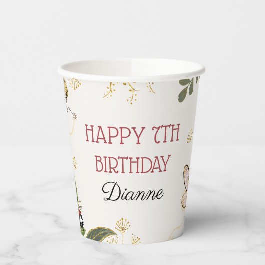 Magic Fairy Birthday Party Paper Cups Pappbecher (Links)