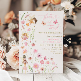 Magic Fairy Garden Floral Geburtstag Einladung