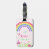Magic Fairy Rainbow | Personalisierte Kinder / Mäd Gepäckanhänger (Rückseite vertikal)