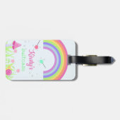 Magic Fairy Rainbow | Personalisierte Kinder / Mäd Gepäckanhänger (Rückseite horizontal)