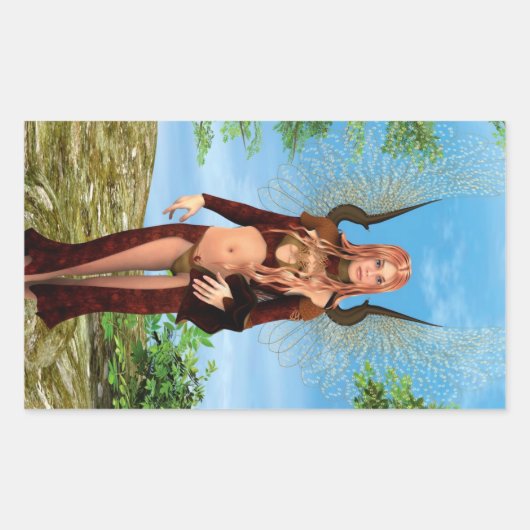 Magic Fairy Rechteckiger Aufkleber (Vorderseite)