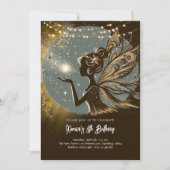 Magic Fairy Silhouette am Kindergeburtstag Einladung (Vorderseite)