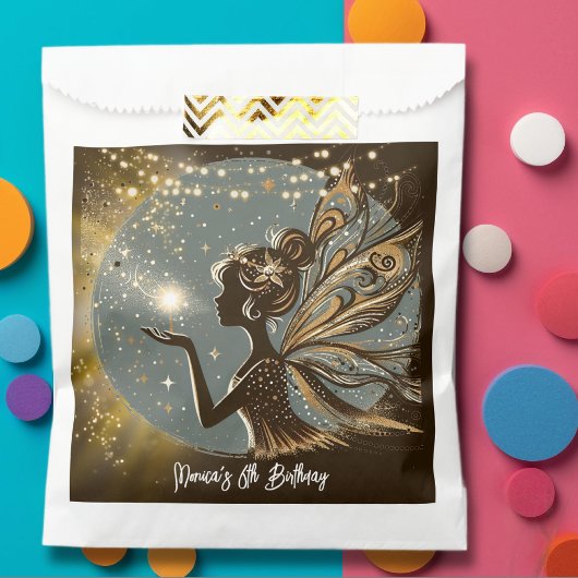 Magic Fairy Silhouette am Kindergeburtstag Geschenktütchen