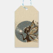 Magic Fairy Silhouette Kindergeburtstag Geschenkanhänger (Rückseite)