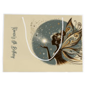 Magic Fairy Silhouette Kindergeburtstag Große Geschenktüte (Rückseite)