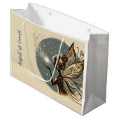 Magic Fairy Silhouette Kindergeburtstag Große Geschenktüte (Vorderseite Schrägansicht)