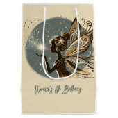 Magic Fairy Silhouette Kindergeburtstag Mittlere Geschenktüte (Rückseite)