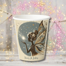 Magic Fairy Silhouette Kindergeburtstag Pappbecher