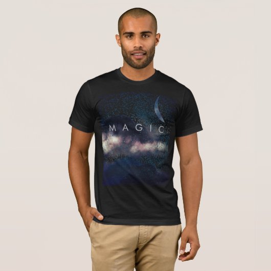 Magic Fantasy Astronomie Crescent Wolken T-Shirt (Vorne ganz)