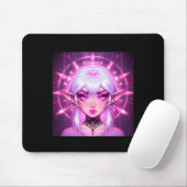 Magic Fantasy Elf Anime Girl Sticker Mousepad (Mit Mouse)