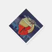 Magic Floating Woman Moon Night Sky Hexe Serviette (Ecke)