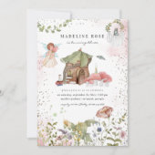 Magic Floral Faicess Geburtstagsparty Einladung (Vorderseite)