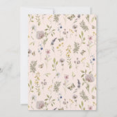 Magic Floral Faicess Geburtstagsparty Einladung (Rückseite)