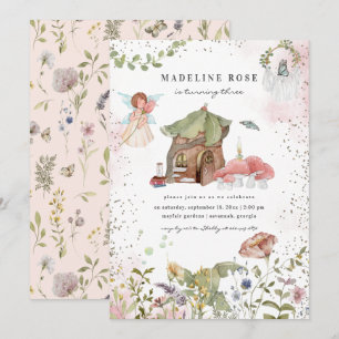 Magic Floral Faicess Geburtstagsparty Einladung