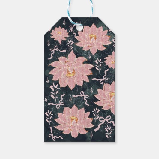 Magic florals with glitter design geschenkanhänger (Vorderseite)