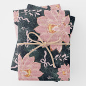 Magic florals with glitter design geschenkpapier set (Beispiel)