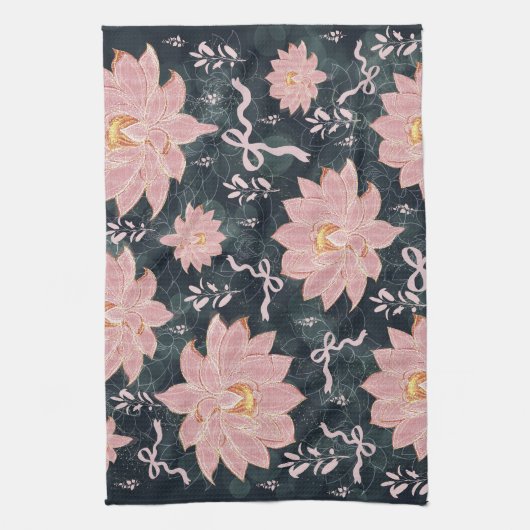 Magic florals with glitter design geschirrtuch (Vertikal)