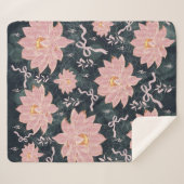 Magic florals with glitter design sherpadecke (Vorderseite (Horizontal))