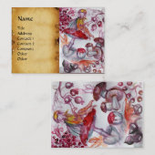 MAGIC FOLLET DER MUSHÖME Antikes Pergament Visitenkarte (Vorne/Hinten)