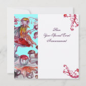 MAGIC FOLLET, MUSHROOME BLAUE RIBBON BABY BOY SHOW EINLADUNG (Rückseite)