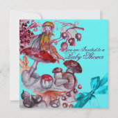 MAGIC FOLLET, MUSHROOME BLAUE RIBBON BABY BOY SHOW EINLADUNG (Vorderseite)