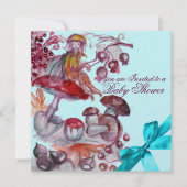 MAGIC FOLLET, MUSHROOME BLAUE RIBBON BABY BOY SHOW EINLADUNG (Vorderseite)