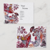 MAGIC FOLLET OF MUSHOMS ,Fantasy Red White Pearl Visitenkarte (Vorne/Hinten)