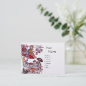 MAGIC FOLLET OF MUSHOMS ,Fantasy Red White Pearl Visitenkarte (Stehend Vorderseite)